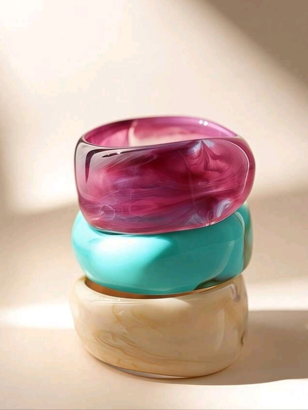 Set Of 3 Chunky Bracelets